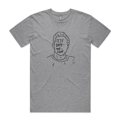 Pete Date-Me-Son Tee by Lonely Kids Club. All clothing from our T-shirts to our shorts and hoodies are ethically made, and printed packed and shipped from Sydney.