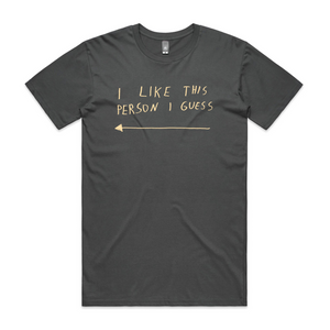I Like This Person Arrow Tee by Lonely Kids Club. All clothing from our T-shirts to our shorts and hoodies are ethically made, and printed packed and shipped from Sydney.