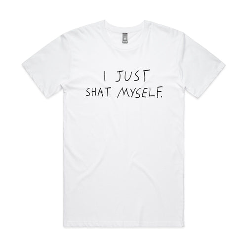 Just Shat Myself Tee by Lonely Kids Club. All clothing from our T-shirts to our shorts and hoodies are ethically made, and printed packed and shipped from Sydney.