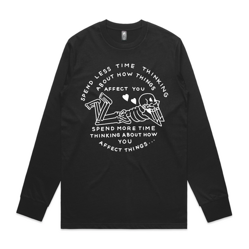 Spend Less Time Tee by Lonely Kids Club. All clothing from our T-shirts to our shorts and hoodies are ethically made, and printed packed and shipped from Sydney.