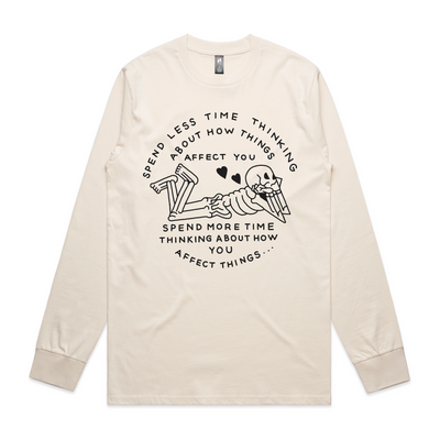 Spend Less Time Tee by Lonely Kids Club. All clothing from our T-shirts to our shorts and hoodies are ethically made, and printed packed and shipped from Sydney.