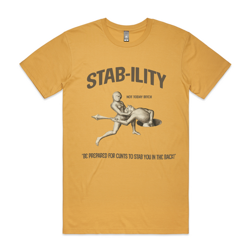 Stability Tee by Lonely Kids Club. All clothing from our T-shirts to our shorts and hoodies are ethically made, and printed packed and shipped from Sydney.