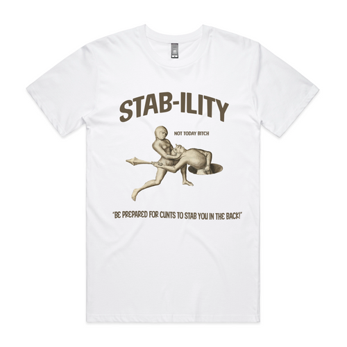 Stability Tee by Lonely Kids Club. All clothing from our T-shirts to our shorts and hoodies are ethically made, and printed packed and shipped from Sydney.