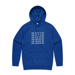 Stressed Out Hoodie by Lonely Kids Club. All clothing from our T-shirts to our shorts and hoodies are ethically made, and printed packed and shipped from Sydney.