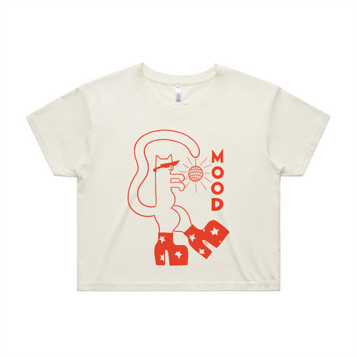 Mood Cat Tee by Lonely Kids Club. All clothing from our T-shirts to our shorts and hoodies are ethically made, and printed packed and shipped from Sydney.