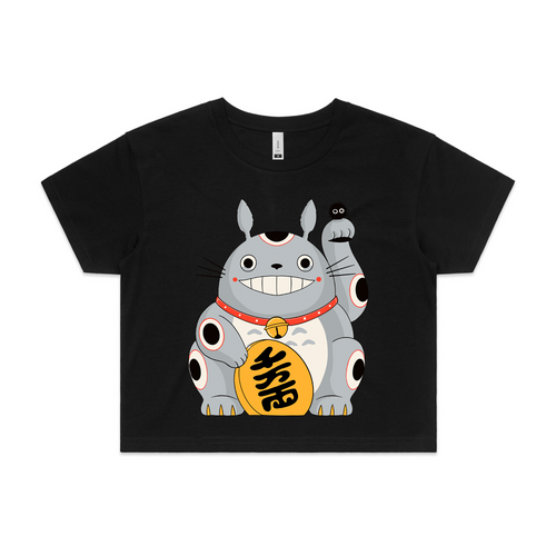 Maneki Totoro Tee by Lonely Kids Club. All clothing from our T-shirts to our shorts and hoodies are ethically made, and printed packed and shipped from Sydney.