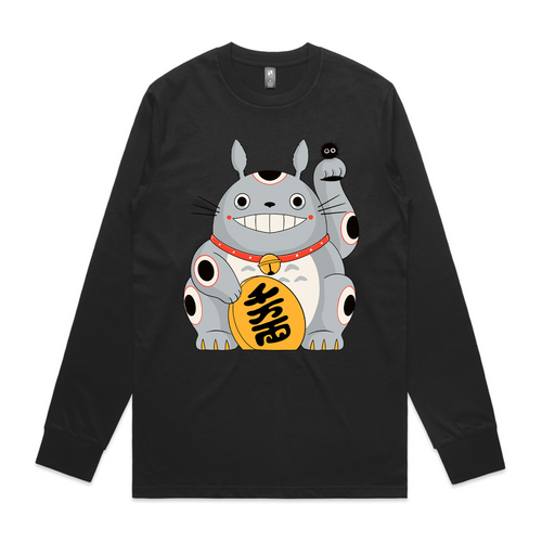 Maneki Totoro Tee by Lonely Kids Club. All clothing from our T-shirts to our shorts and hoodies are ethically made, and printed packed and shipped from Sydney.