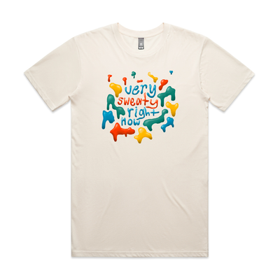 Very Sweaty Tee by Lonely Kids Club. All clothing from our T-shirts to our shorts and hoodies are ethically made, and printed packed and shipped from Sydney.