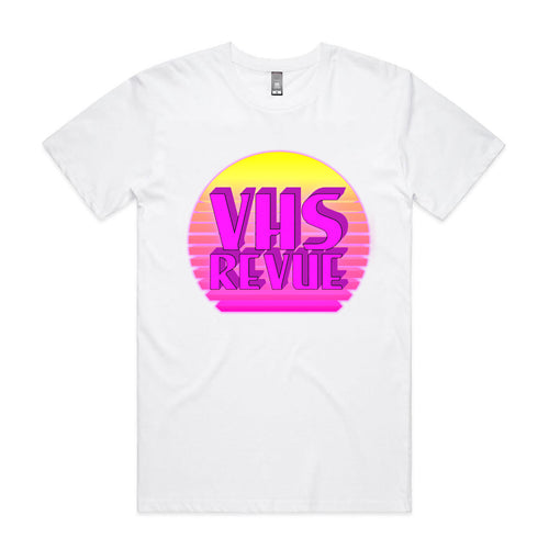 VHS Revue Tee by Lonely Kids Club. All clothing from our T-shirts to our shorts and hoodies are ethically made, and printed packed and shipped from Sydney.