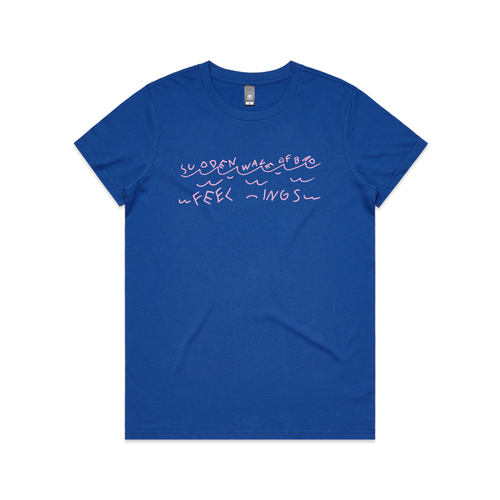 Wave Of Bad Feelings Tee by Lonely Kids Club. All clothing from our T-shirts to our shorts and hoodies are ethically made, and printed packed and shipped from Sydney.