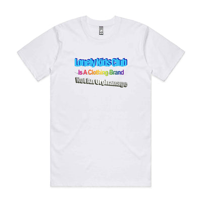 Not An Orphanage Tee by Lonely Kids Club. All clothing from our T-shirts to our shorts and hoodies are ethically made, and printed packed and shipped from Sydney.