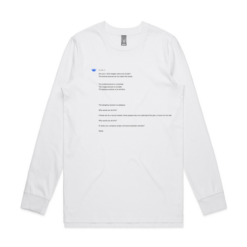 Why Would You Do This Tee by Lonely Kids Club. All clothing from our T-shirts to our shorts and hoodies are ethically made, and printed packed and shipped from Sydney.