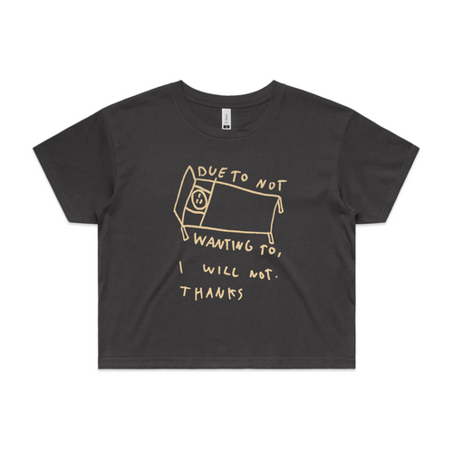 Will Not Tee by Lonely Kids Club. All clothing from our T-shirts to our shorts and hoodies are ethically made, and printed packed and shipped from Sydney.