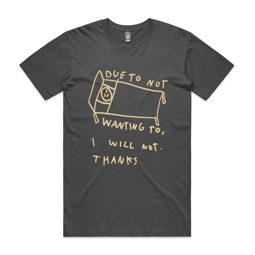 Will Not Tee by Lonely Kids Club. All clothing from our T-shirts to our shorts and hoodies are ethically made, and printed packed and shipped from Sydney.