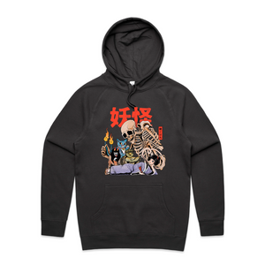 Yokai Club Hoodie by Lonely Kids Club. All clothing from our T-shirts to our shorts and hoodies are ethically made, and printed packed and shipped from Sydney.